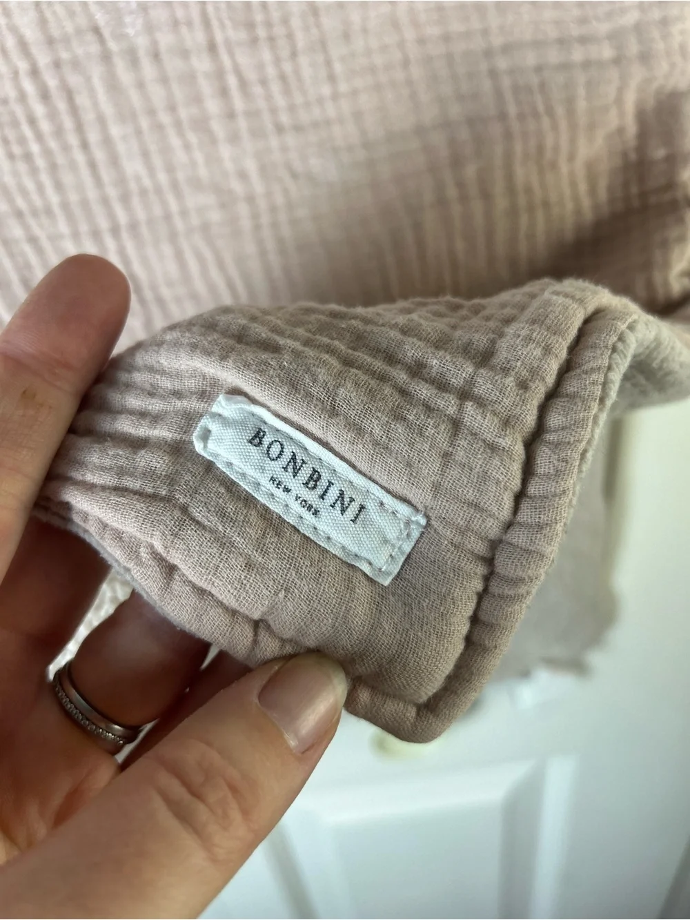 Bonbini New York Rainbow Print Baby Blanket Muslin Sherpa Reversible Lovey